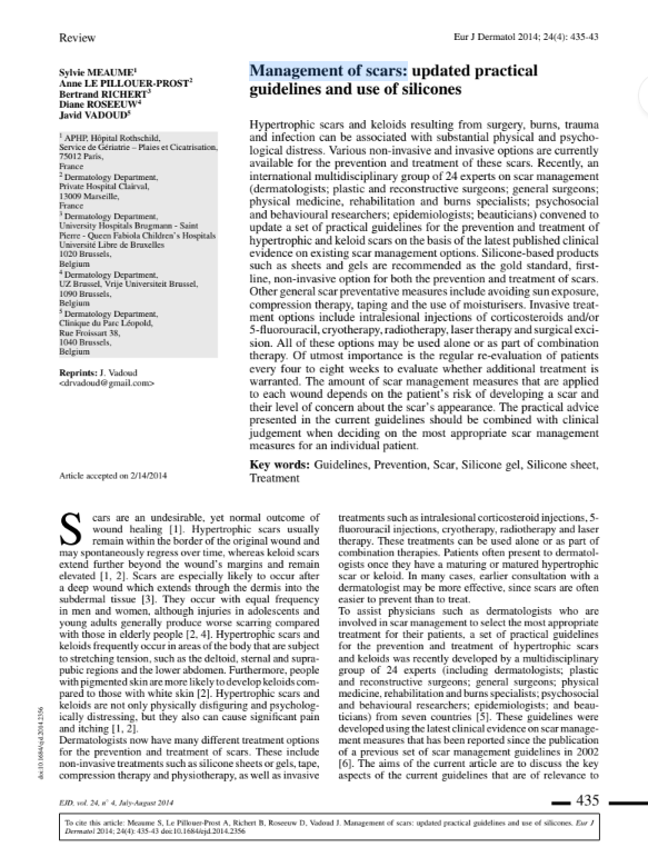 1Management of scars