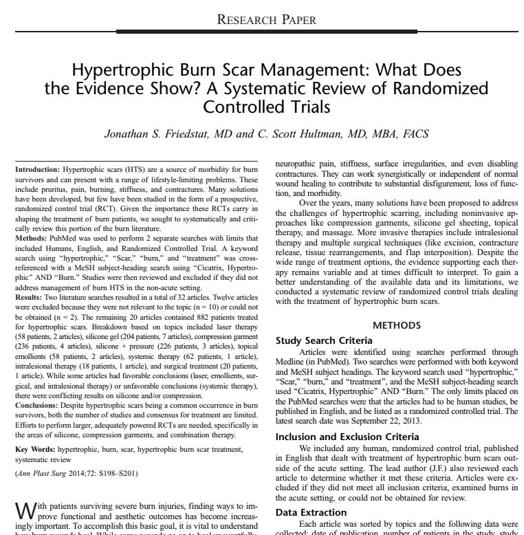 3Hypertrophic Burn Scar Management