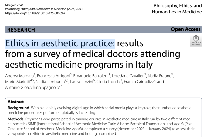 Ethics in aesthetic practice