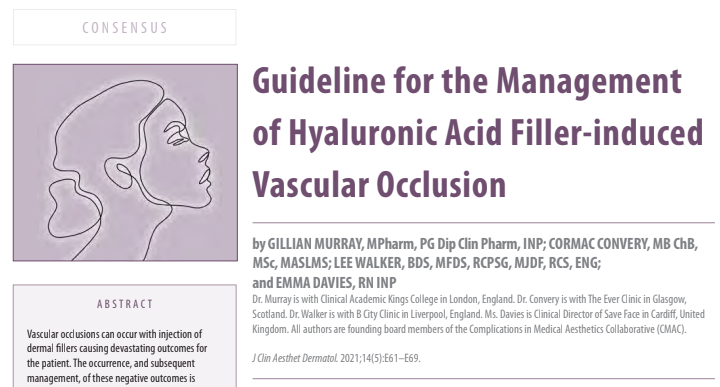 Guideline for the Management of Hyaluronic Acid Filler-induced